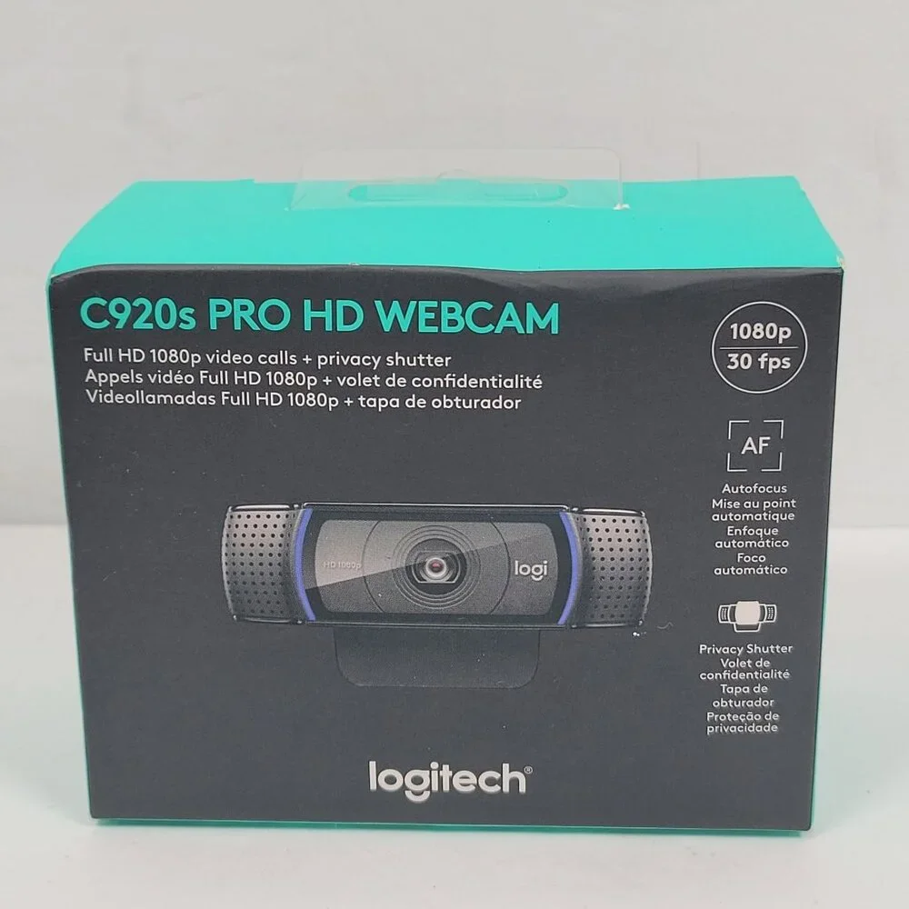 Logitech C920s Pro HD Webcam With Privacy Shutter Full HD 1080p NEW